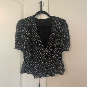 Allsaints floral blouse